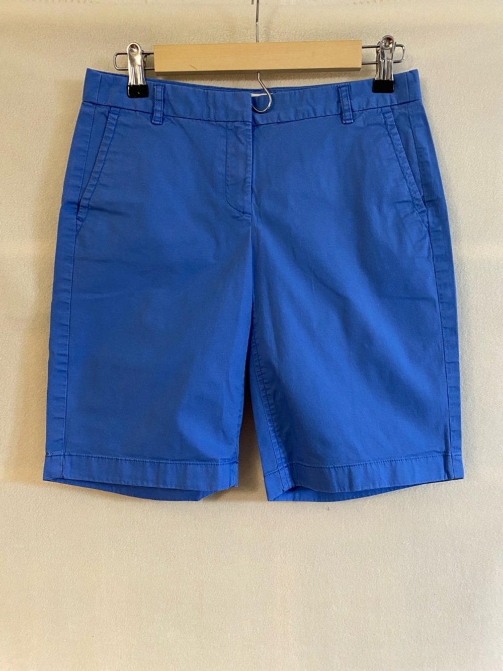 Women’s Blue Stretch Cotton Shorts